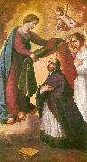 Francisco de Zurbaran st. ildefonso receiving the chasuble USA oil painting artist